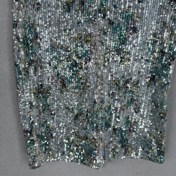 Nookie Skirt Womens XS Forever Blue Sequin Ruched Knot Front Mini Party Cocktail - Picture 11 of 14